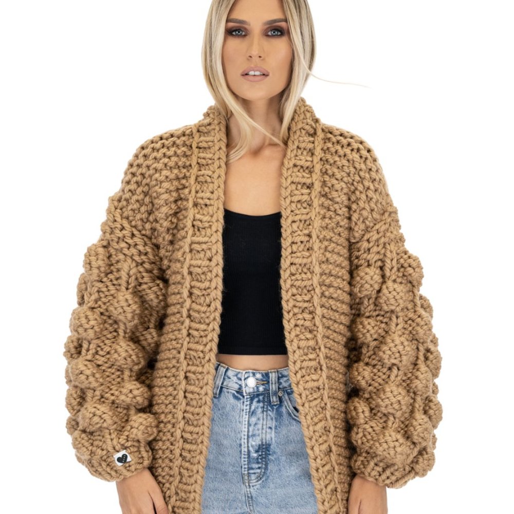 Bubble Sleeve Cardigan (MumsHandmade "Warm Up")